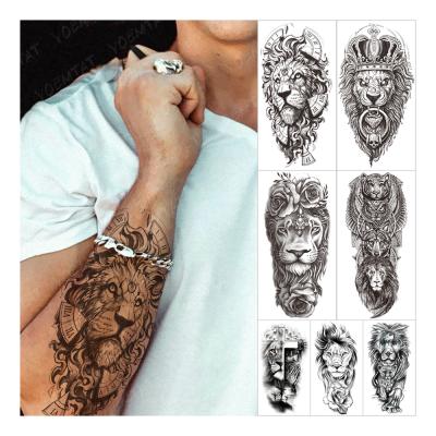 China Wholesale Temporary Tattoo Sticker Wolf Lion Tiger Animal Arm Tato For Temporary Custom Women Men for sale