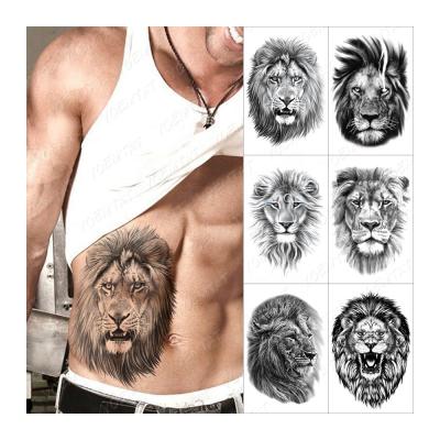 China Wholesale Custom Realistic Temporary Wolf Tiger Lion Animal Tatto For Men Women Arm Waterproof Temporary Tattoo Sticker for sale