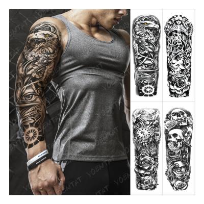 China Lion Tiger Dragon Eagle Wolf Full Arm Temporary Realistic Animal Tato Sleeve For Men Women Temporary Tattoo Sticker for sale