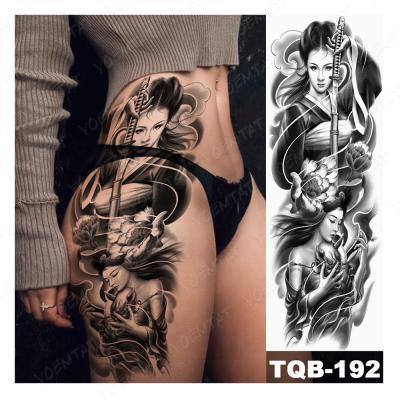 China Beauty Prajna Extended Arm Temporary Japanese Traditional Samurai Sleeve Tato For Women Men Waterproof Temporary Tattoo Sticker for sale