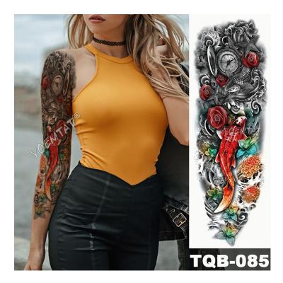 China Factory Wholesale Price Big Carp Extended Arm Temporary Japanese Traditional Tato Sleeve Tato For Men Women Temporary Tattoo Sticker for sale