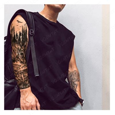 China Factory Wholesale Price Temporary Large Lion Full Arm Sleeve Tato Realistic Gorgeous For Men Women Temporary Tattoo Sticker for sale