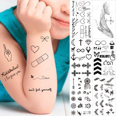 China Wholesale Temporary Small Planet Rose Body Art Waterproof Temporary Kids Tato Sword Clock Tattoo Stickers For Women for sale