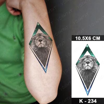 China Waterproof Temporary Tattoo Sticker Female Lion Wolf Owl Animal Male Small Tatto Temporary Wrist Ankle for sale