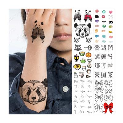 China Panda Fish Swallow Cute Animal Temporary Waterproof Temporary Tattoo Sticker Long Lasting Male Children for sale