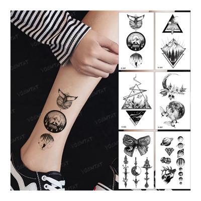 China Waterproof Temporary Globe Forest Mountain Moon Bow Children's Ankle Tattoo Sticker Female for sale