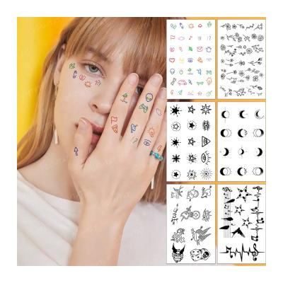 China Wholesale Custom Colored Line Temporary Child Waterproof Temporary Mini Tattoo Tatoo Finger Tree Car Symbol Eye Sticker for sale