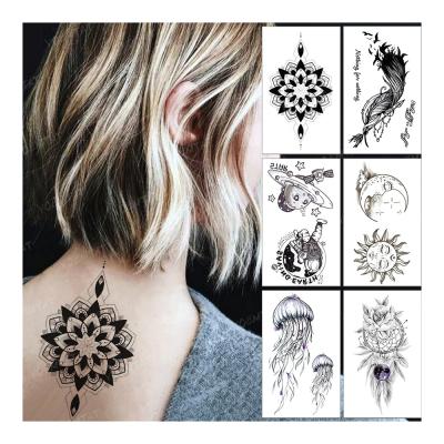 China Wholesale Temporary Adult Temporary Waterproof Mini Tattoo Sticker YOEMTAT Child Lotus Flower Totem Henna Tatoo Line for sale