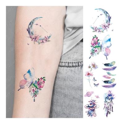 China Wholesale Simple Body Art Temporary Tatoo Waterproof Temporary Kid Mini Beautiful Tattoo Butterfly Flower Arm Sticker YOEMTAT for sale