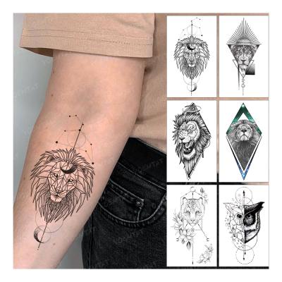 China Wholesale Line Temporary YOEMTAT Tiger Lion Leopard Wolf Bird Animal Temporary Tato Adult Body Tattoo Sticker Small for sale