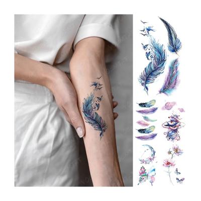 China Child Waterproof Temporary Mini Tattoo Temporary Wholesale Custom Realistic Colorful Planet Fea Dolphin Tatoo Sticker Ther for sale