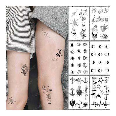 China YOEMTAT Temporary Wholesale Plane Planet Sun Rocket Leaf Tatoo Waterproof Temporary Adult Body Mini Tattoo Sticker for sale