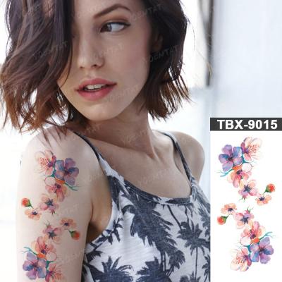 China YOEMTAT Temporary Non-Toxic Girly Orchid Flower Waterproof Temporary Tattoo Sticker for sale