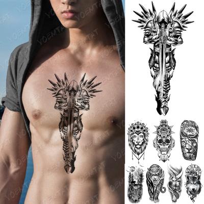 China YOEMTAT Wolf Dragon Lion Forest Tiger Men Temporary Geometric Tatto Waterproof Temporary Tattoo Sticker for sale