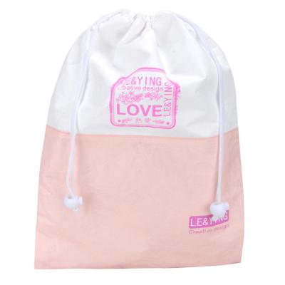 China High Quality Pink Eco Friendly Custom Design Waterproof Drawstring Bag for sale