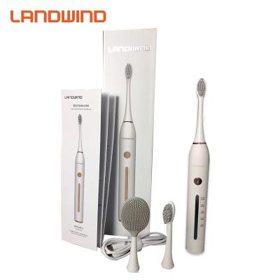 China Hot Sale Battery Operated Sonic Electric Toothbrush Wireless With Efficient Recyclable Powerful 2 Heads for sale