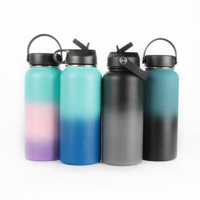 China 32oz 40oz 64oz Durable Custom Double Wall Vacuum Flask Insulated Stainless Steel Sport Water Bottle Bottle Water for sale