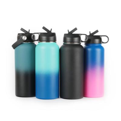 China Sustainable Eco-friendly 304 Stainless Steel Water Bottles Double Wall With Upright Tumbler With Bamboo Lid for sale