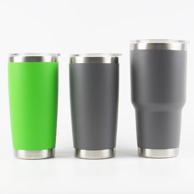 China Customized 2022 Business Travel Stainless Steel Cafe Insulated Car Mugs Double Wall Powder Coated With Lid Rocker for sale