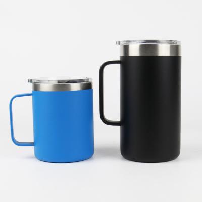 China Durable Custom Stainless Steel Hand Grip Tumbler 12 oz 20 oz 24 oz Beer Mug Vacuum Tumblers Insulated Mug Powder Coated for sale