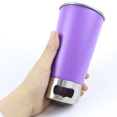 China Sustainable Suppliers Copos Jarping Termico 17oz Double Wall Vacuum Insulated Stainless Steel Beer Mug With Opener for sale