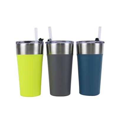 China 20oz Car Cup Sustainable Double Wall 18/8 Stainless Steel Coffee Tumbler With Powder Coating for sale