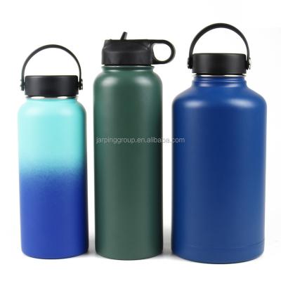 China New Business Custom Logo Double Wall Powder Coated Bottle Stainless Steel Vacuum Flask Keep Drinks Cold And Hot for sale