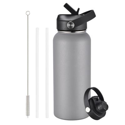 China Business 1.0L 1.8L double wall vacuum flask insulated stainless steel beer shaker wide mouth termos water bottle for sale