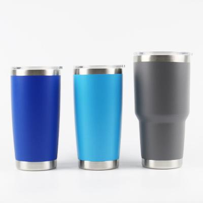 China Wholesale Business Stainless Steel Powder Coated Vacuum Insulated Travel Car Beverage Tumbler Custom Logo for sale