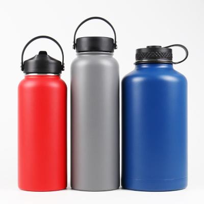 China 2022 New Design Business Double Wall Powder Coated Vacuum Flask Insulated Stainless Steel Wide Mouth Water Bottle Custom Logo for sale