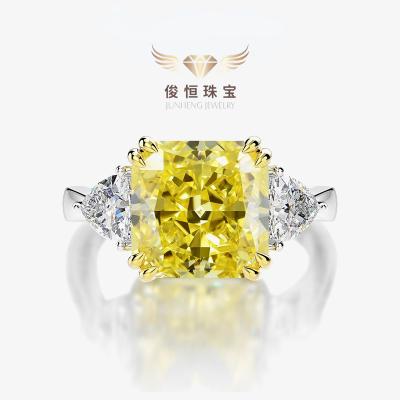 China Other drillS925Silver Ring Women High Carbon Artificial Diamond Shaped European and AmericanwishHot Selling White Gold Diamond Ring for sale