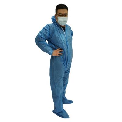 China Non-Woven + Melt-Blown Personal Fabric Personal Cloth Melt-Blown Polyester Paint Suit Lab Clothing Painters Painters Blue Overall for sale