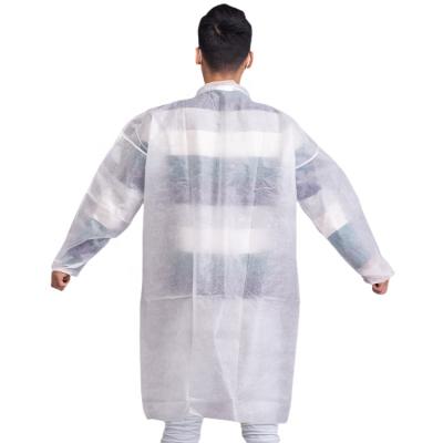 China High Quality Unisex Disposable Nonwoven Experimental Work Clothes SMS 120cm Melt-blow Cloth Overalls for sale