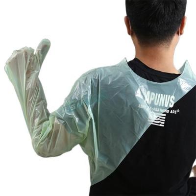 China Polyethylene + PE Elastomer Long Arm Gloves For Necks Chosen PE Material For Tear Resistance Veterinary Gloves for sale