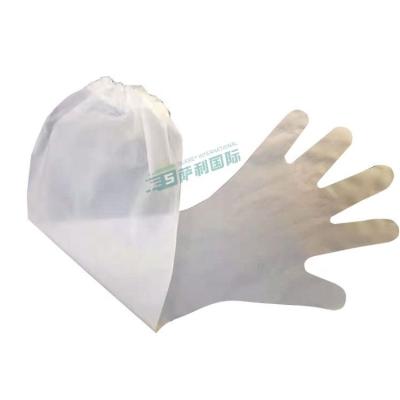 China Eco-friendly PE Cpe Long Sleeve Food Grade Extended Arm Long Sleeves Household Kitchen Plastic Gloves for sale