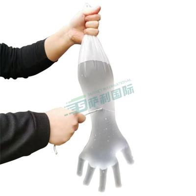 China Cheap and High Quality PE Kitchen Gloves Long Elbow Dishes Household CPE Washing Gloves for sale