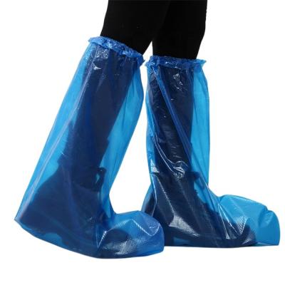 China LDPE China manufacture quality boot cover PE long waterproof shoe cover plastic boot cover for hotel kitchen for sale