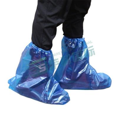 China Low Price Hot Selling LDPE Top Waterproof PE Plastic Short Shoes Rain Cover for sale