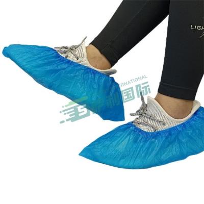 China Wholesale Overshoes pp nonwoven fabric CPE foot cover PE anti-slip shoe cover from pp China manufacturer for sale