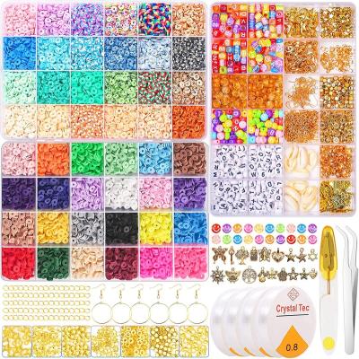 China DIY Painting Crystal Glue Set 11000 Beads Seed Alphabet Smiley Face Loose Set For Bracelets Diy Jewelry Making OEM Clay Bead Letter Bead Craft Kit for sale