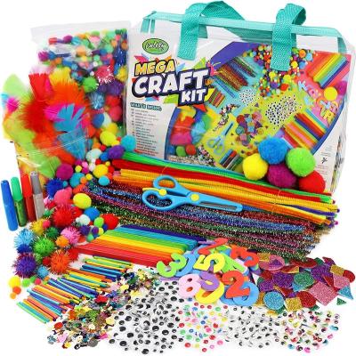 China Wholesale Solomon Islands Guyana Craft Educational Kid Toy Factory Kit For Kid Art Supplies Preschool Craft Kits Pipe Cleaner Set for sale