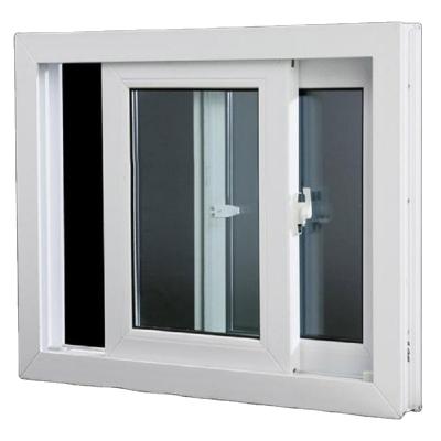 China Factory Supply Style PVC Upvc Window Single Folding Sliding Screen Directly Hung Vinyl American Window Profile for sale