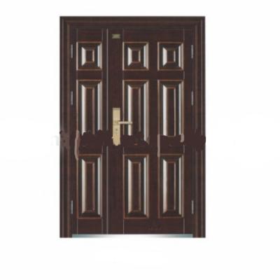 China Factory Hot Sales Traditional Turkey Modern Cheap Modern Home Exterior Metal Steel Security Door Entrance for sale