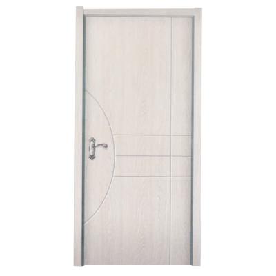 China Modern White Simple Solid Wood Door Modern House Entry Door for sale