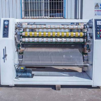 China Textiles Manual Jumbo Roll Adhesive Tape Slitting Machine for sale