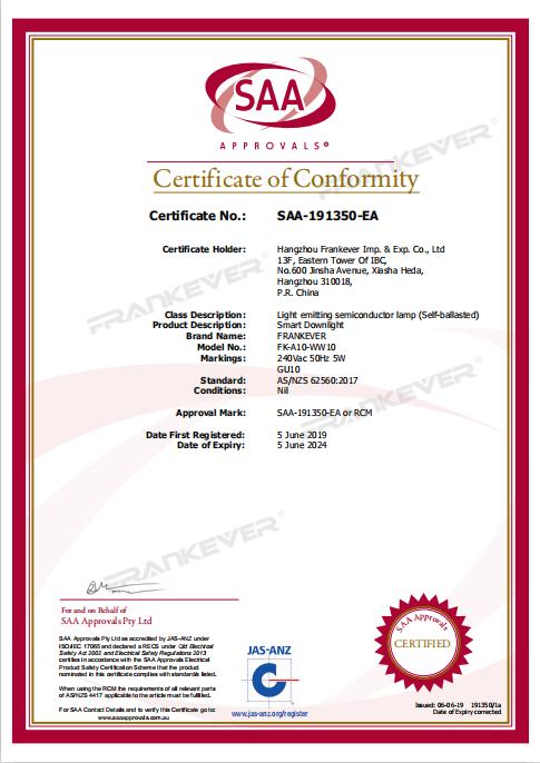 SAA - Hangzhou Frankever Imp. & Exp. Co., Ltd.