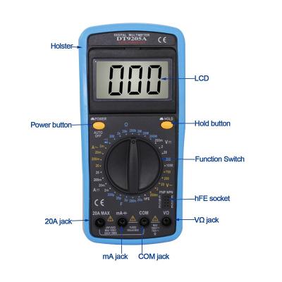 Κίνα Digital multimeter & Vehicle Engine Analyzer DT9205A Pocket Digital Multimeter Mini Voltage Tester Home Measuring Tools Test Multimeter προς πώληση