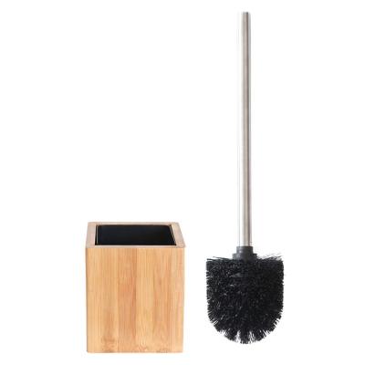 China Modern Custom Bathroom Toilet Cleaner Sweep Cheap Bamboo Toilet Brush Holder for sale