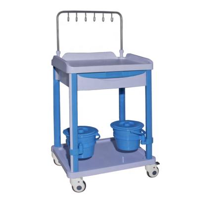 China High Quality ABS Type Hospital Trolley Metal Treatment Trolley zu verkaufen