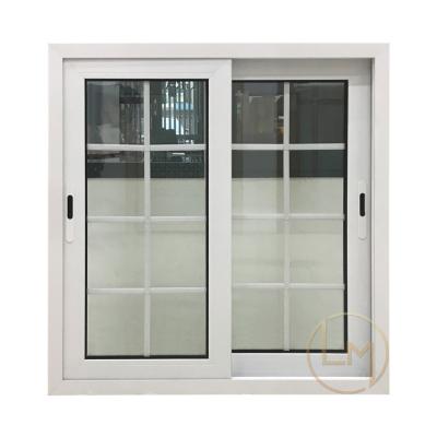 China New Design Folding Screen Aluminum Framed Sliding Raceway To Track Main Bearing Two Track Sliding Main Window for sale